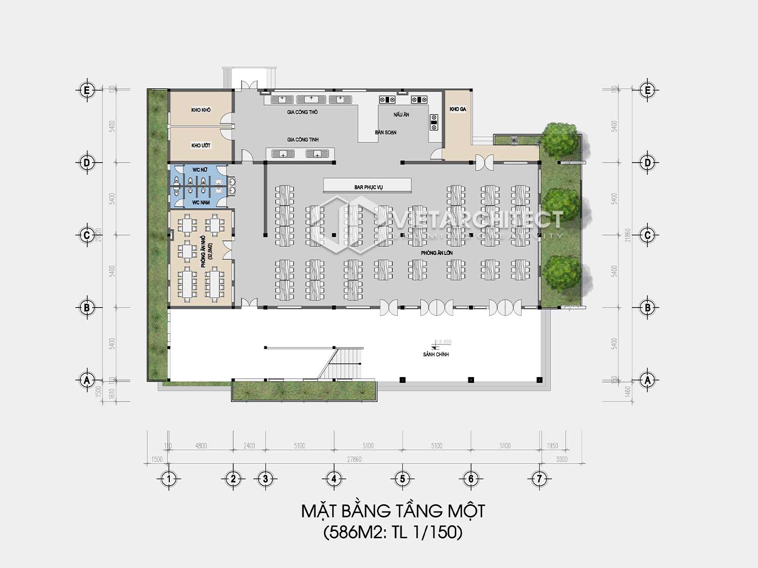 thiết kế nhà xưởng Hàn - Việt tầng 1