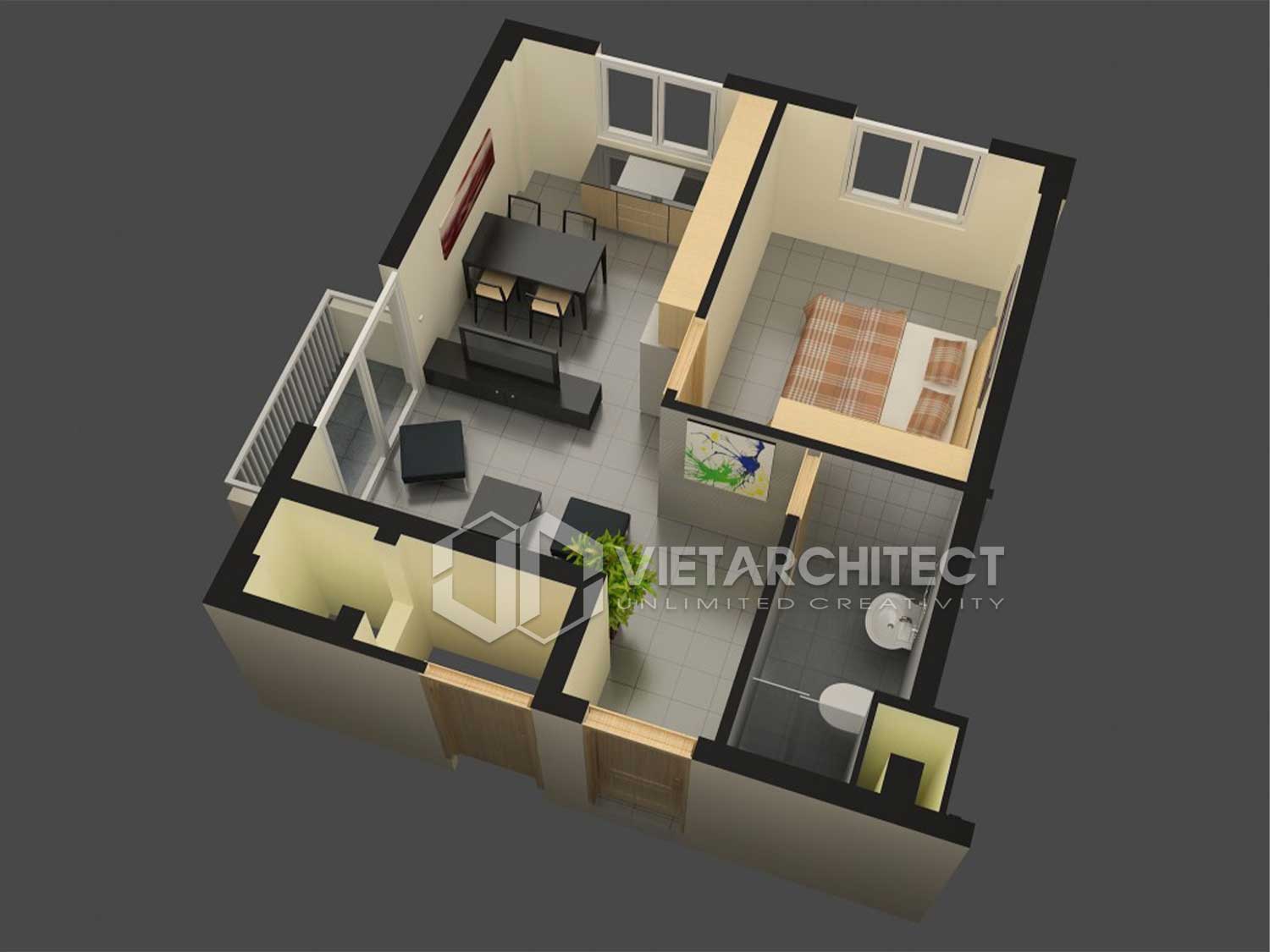 chung cư giá rẻ 1 phòng ngủ