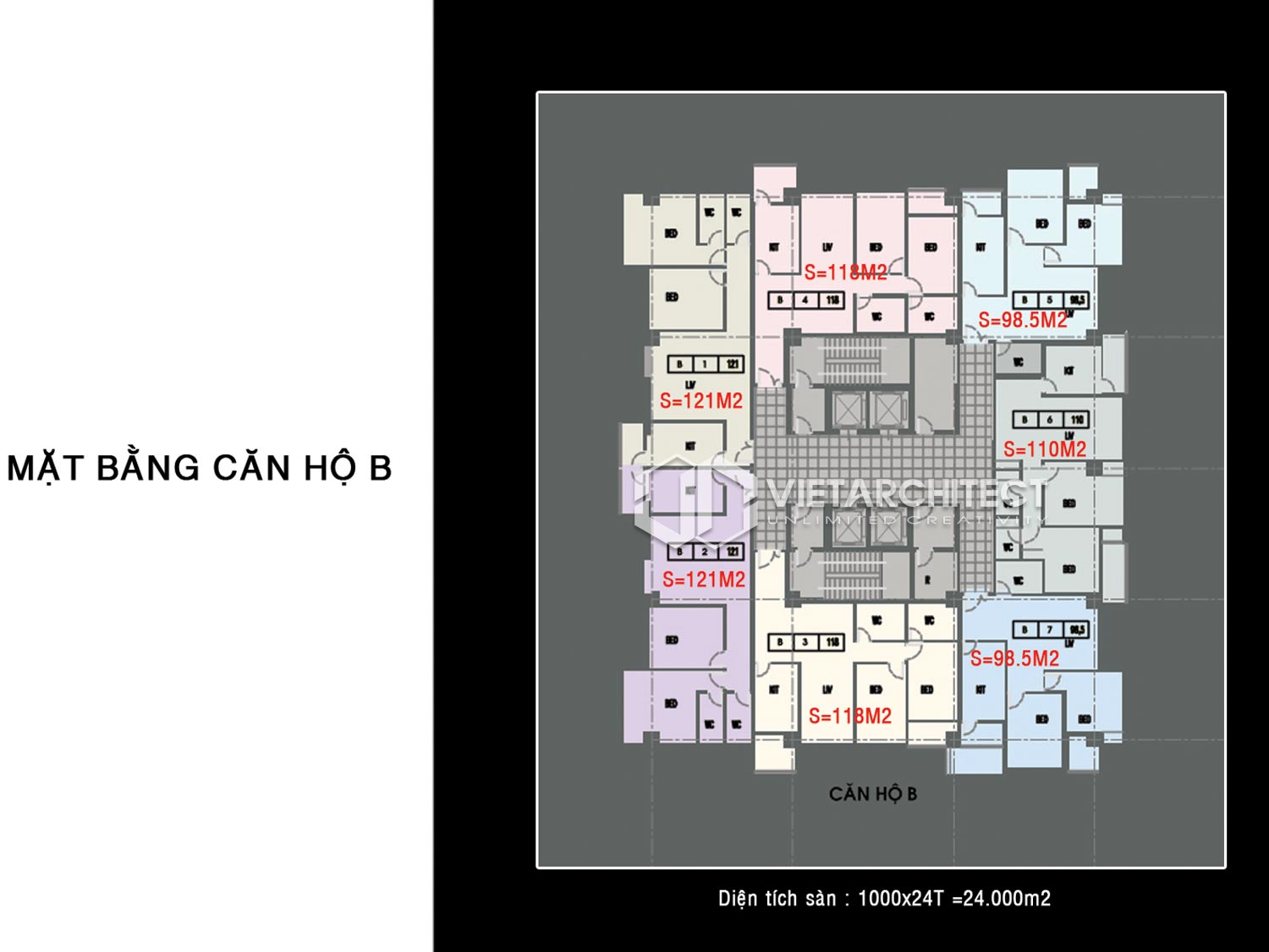 thiết kế chung cư royal căn hộ B