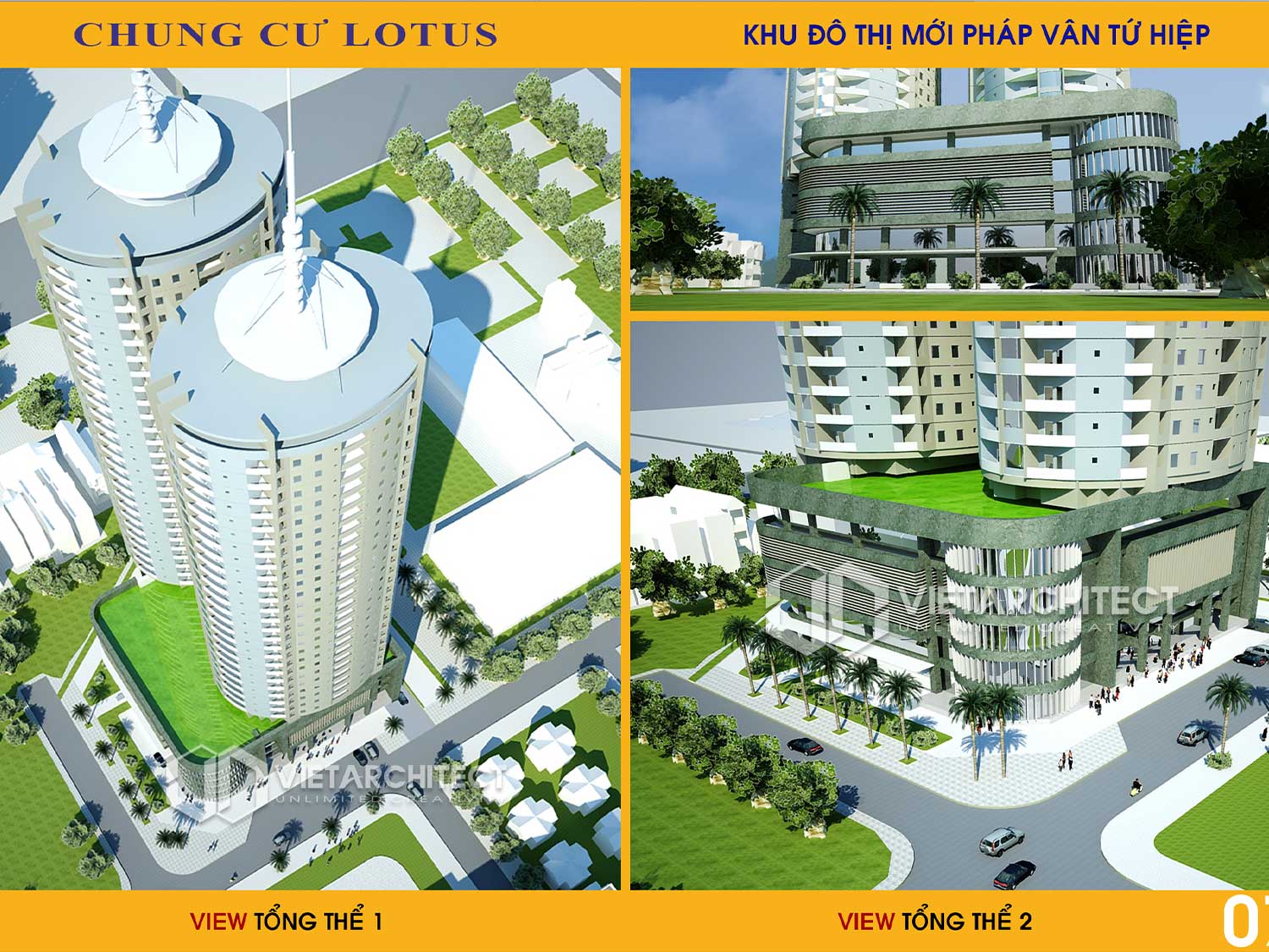 phối cảnh thiết kế chung cư cao cấp lotus