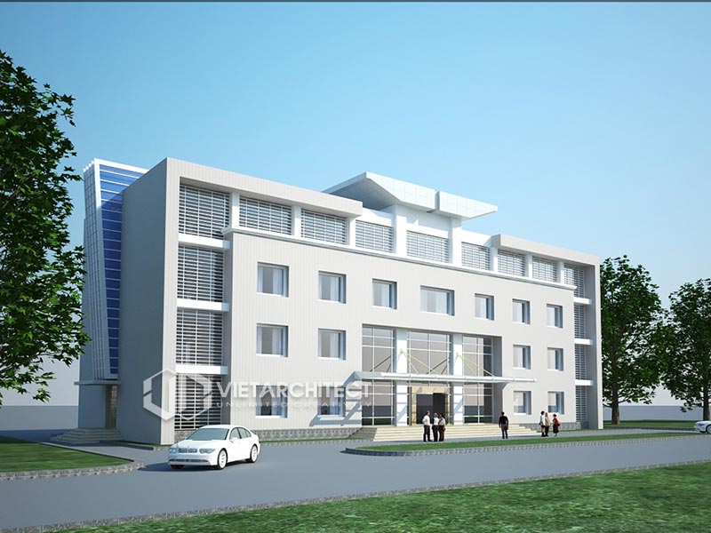 phối cảnh thiết kế nhà điều hành sông chanh phương án 2