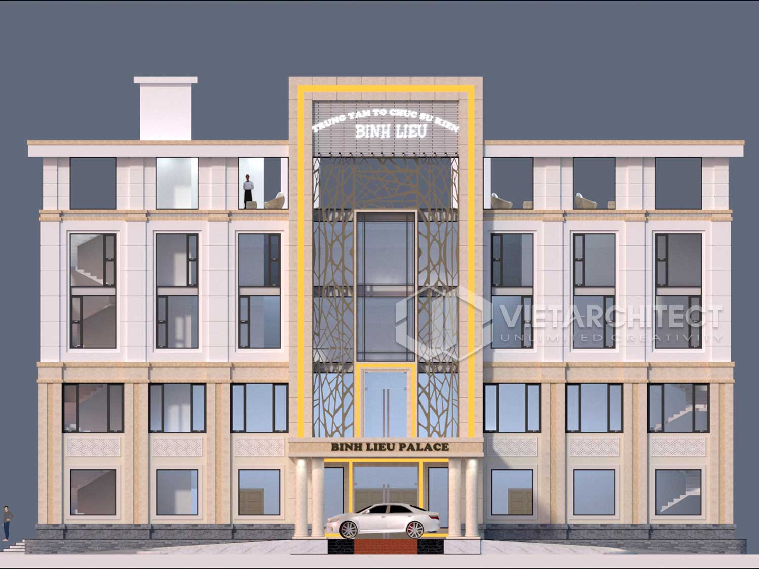 phối cảnh thiết kế nhà hàng tiệc cưới bình liêu