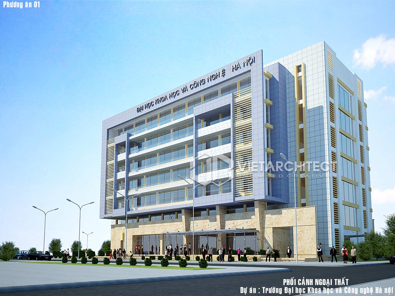 phối cảnh thiết kế trường đại học