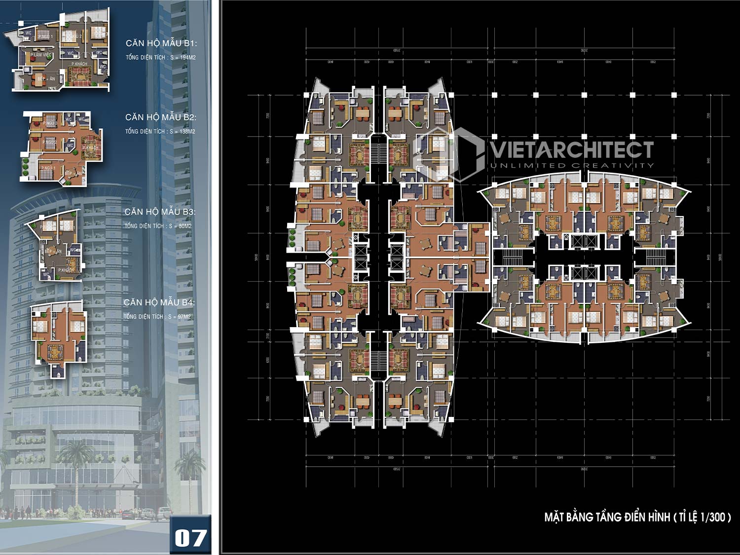thiết kế chung cư cao cấp green life mặt bằng điển hình