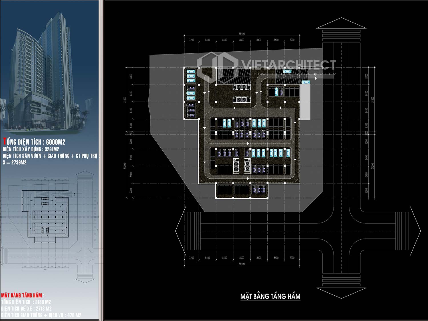 thiết kế chung cư cao cấp green life tầng hầm