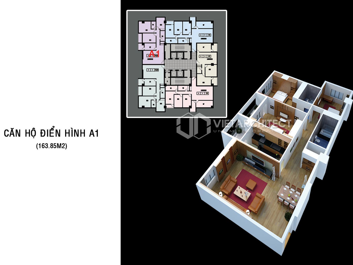 thiết kế chung cư royal căn hộ a1