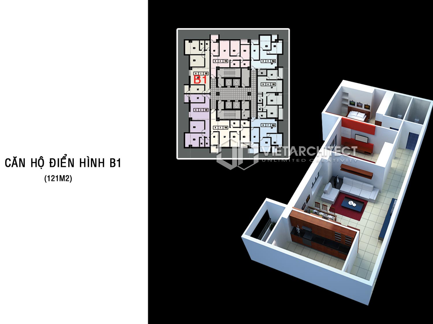 Thiết kế chung cư royal căn hộ b1