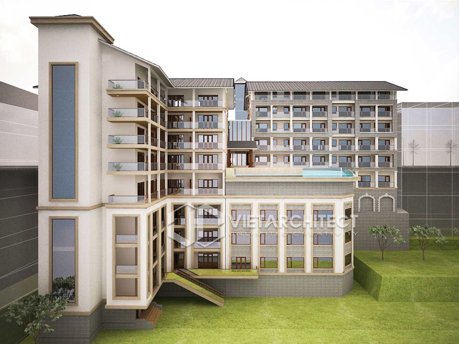 Thiết kế khách sạn Bamboo Sapa phương án 1