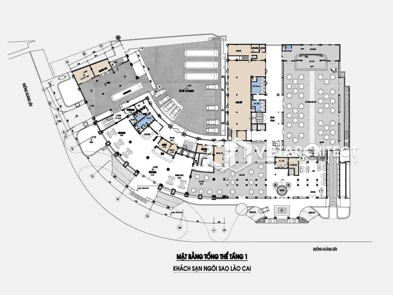 Thiết kế khách sạn Lào Cai Star tầng 1