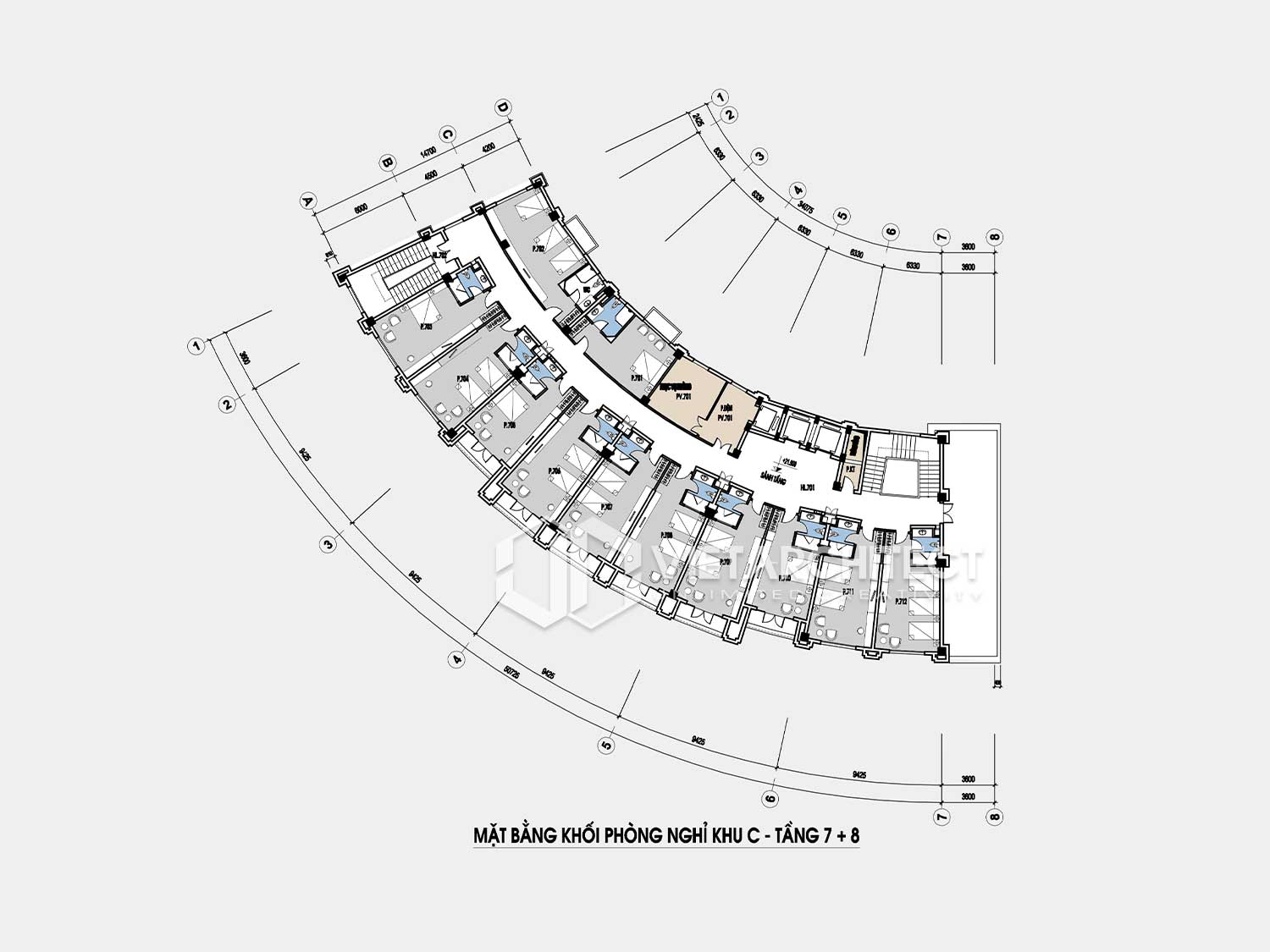 thiết kế khách sạn lào cai star tầng 7