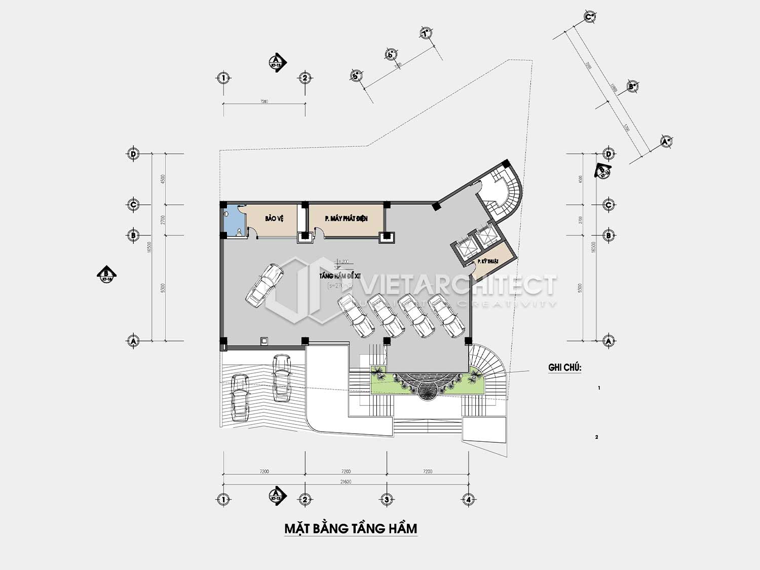 Thiết kế khách sạn mini tam đảo tầng hầm
