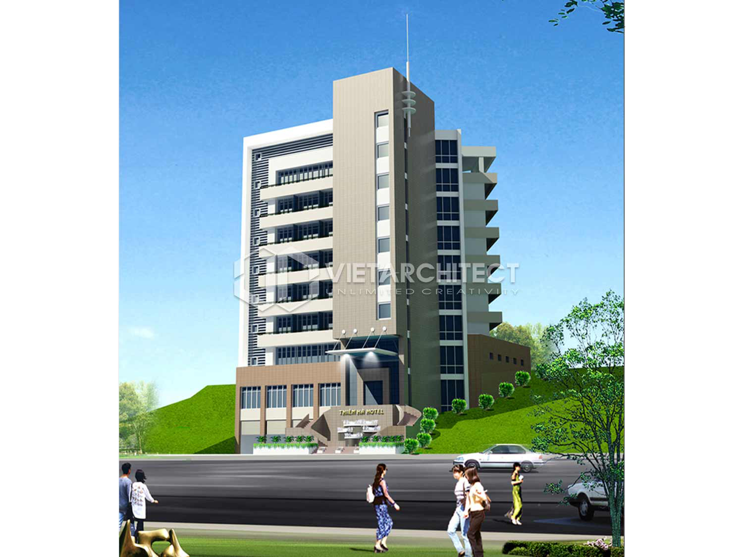 Phối cảnh thiết kế khách sạn Tam Đảo