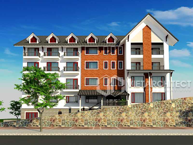 thiết kế khách sạn vườn treo sâp