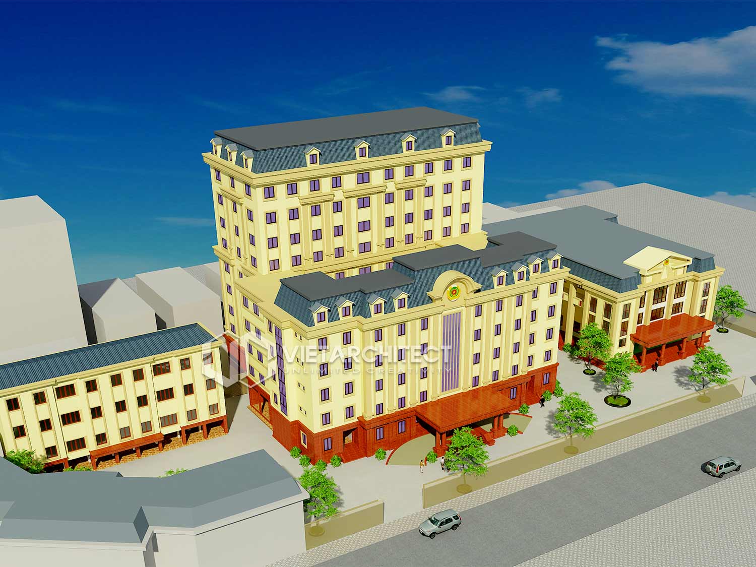 thiết kế ngoại thất trụ sở công an Hải Phòng