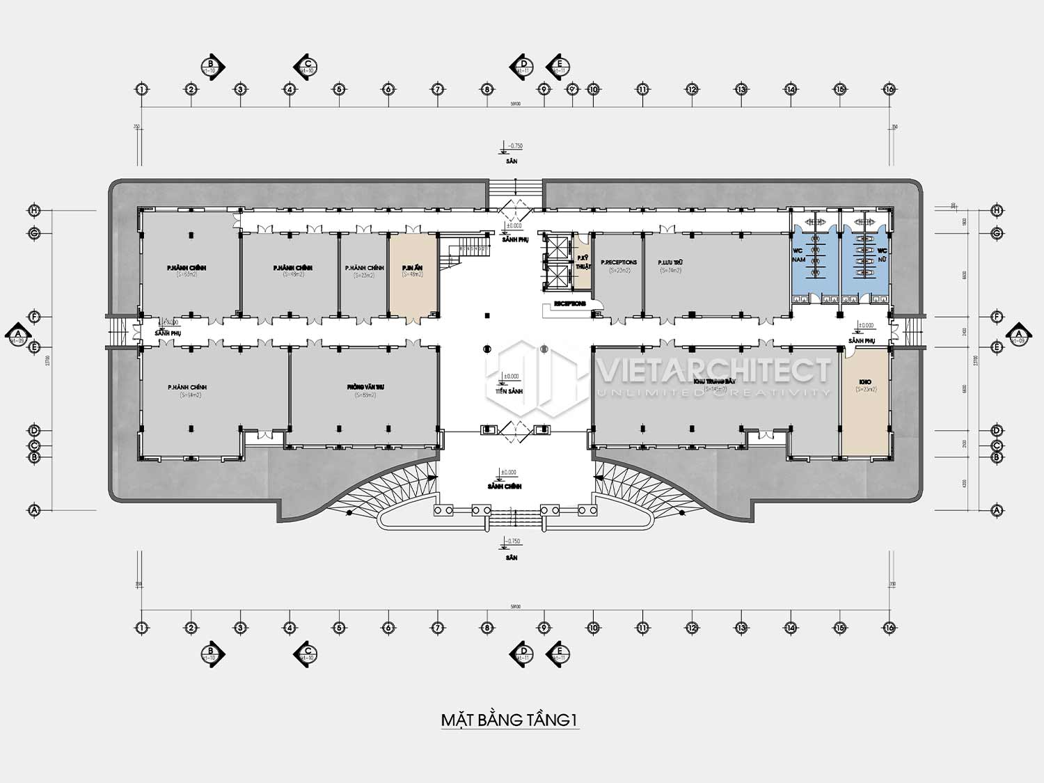 thiết kế nhà điều hành dung quất tầng 1