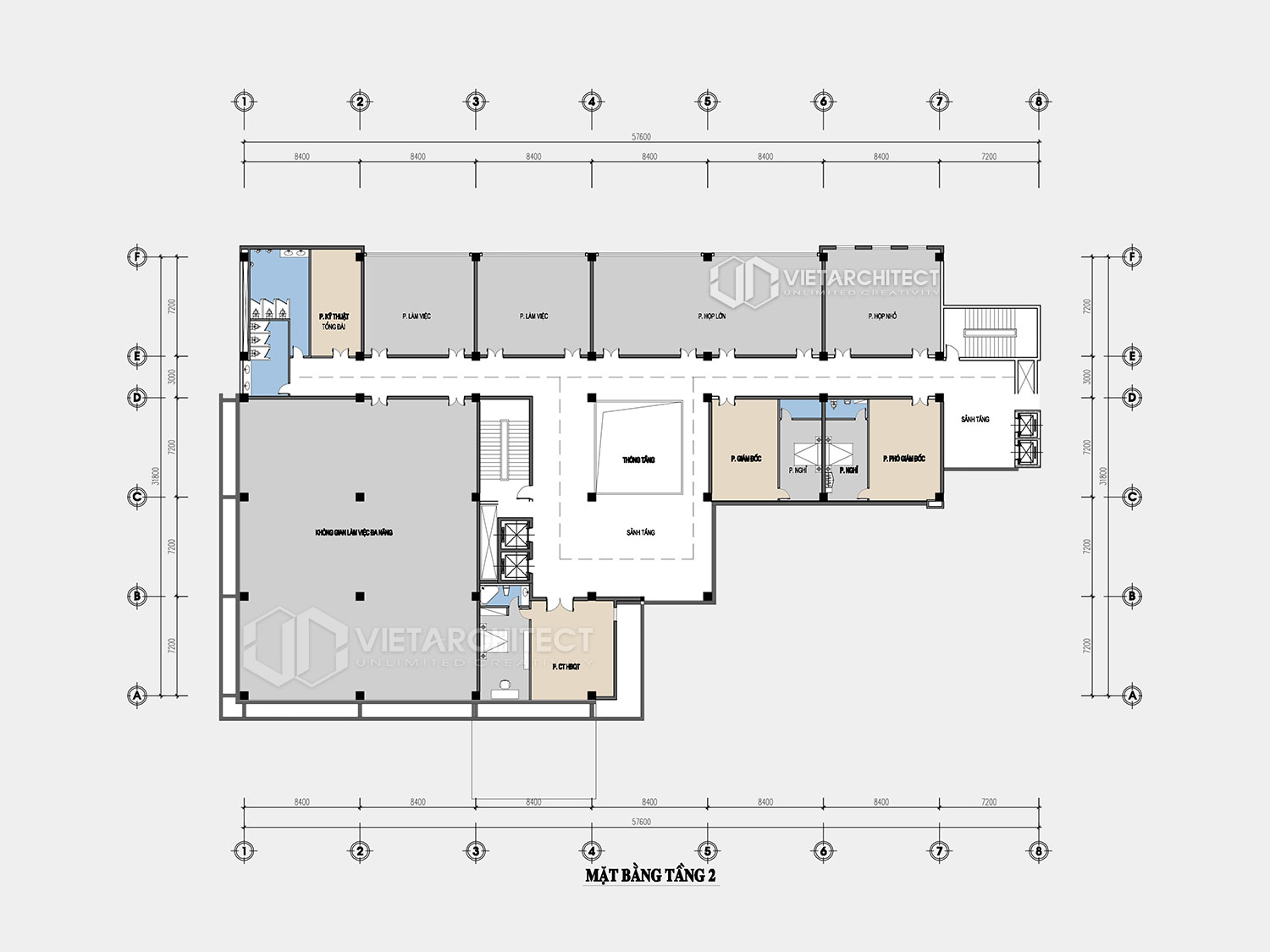 thiết kế nhà điều hành Nam Triệu tầng 2