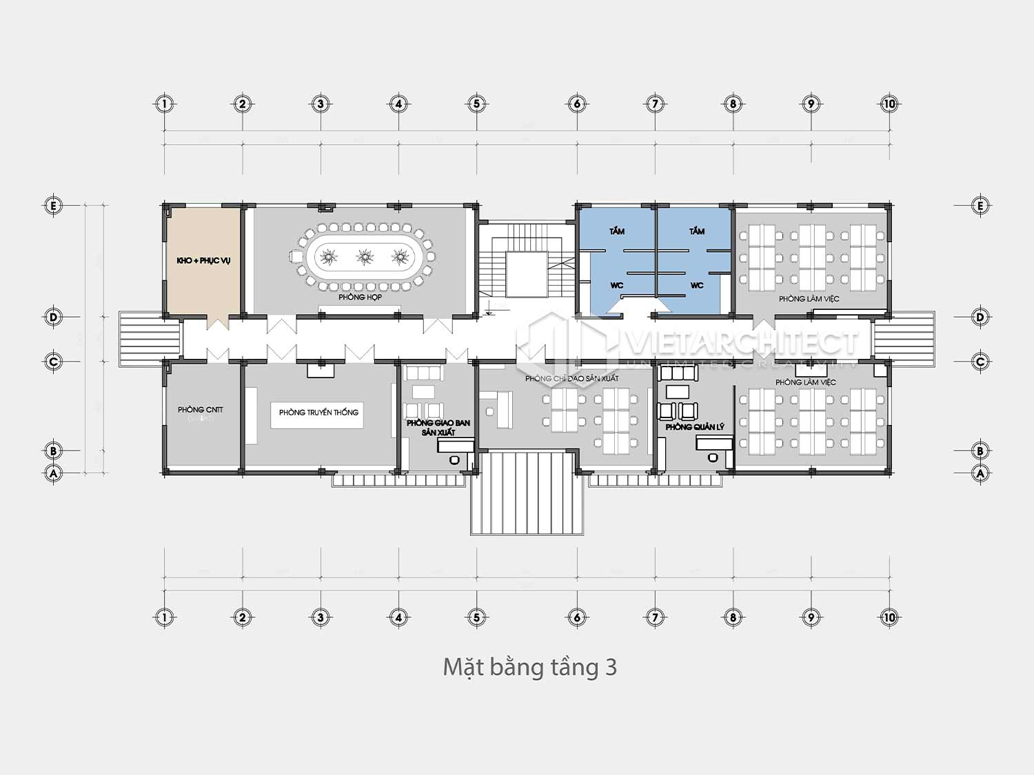 thiết kế nhà điều hành sông Chanh tầng 3