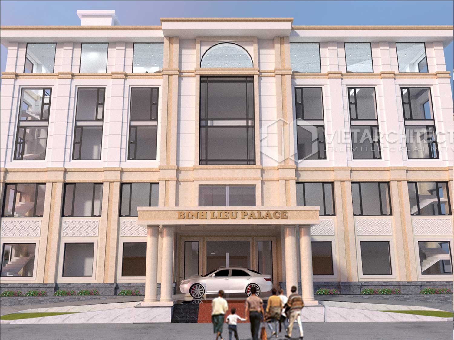 phối cảnh thiết kế nhà hàng tiệc cưới bình liêu