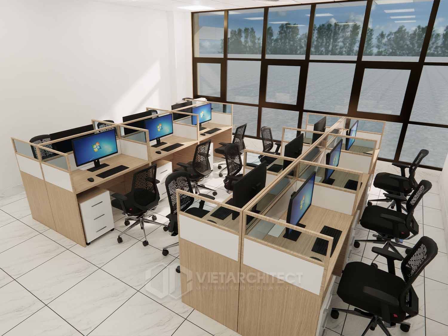 thiết kế nội thất phòng làm việc 