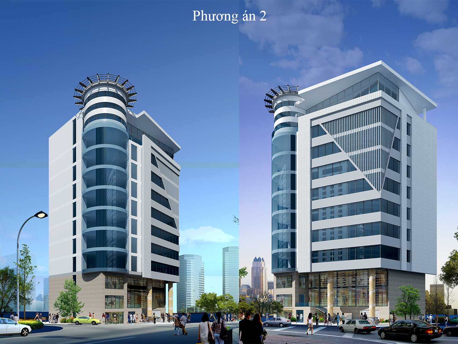 thiết kế tòa nhà văn phòng Hoàng Sa phương án 2