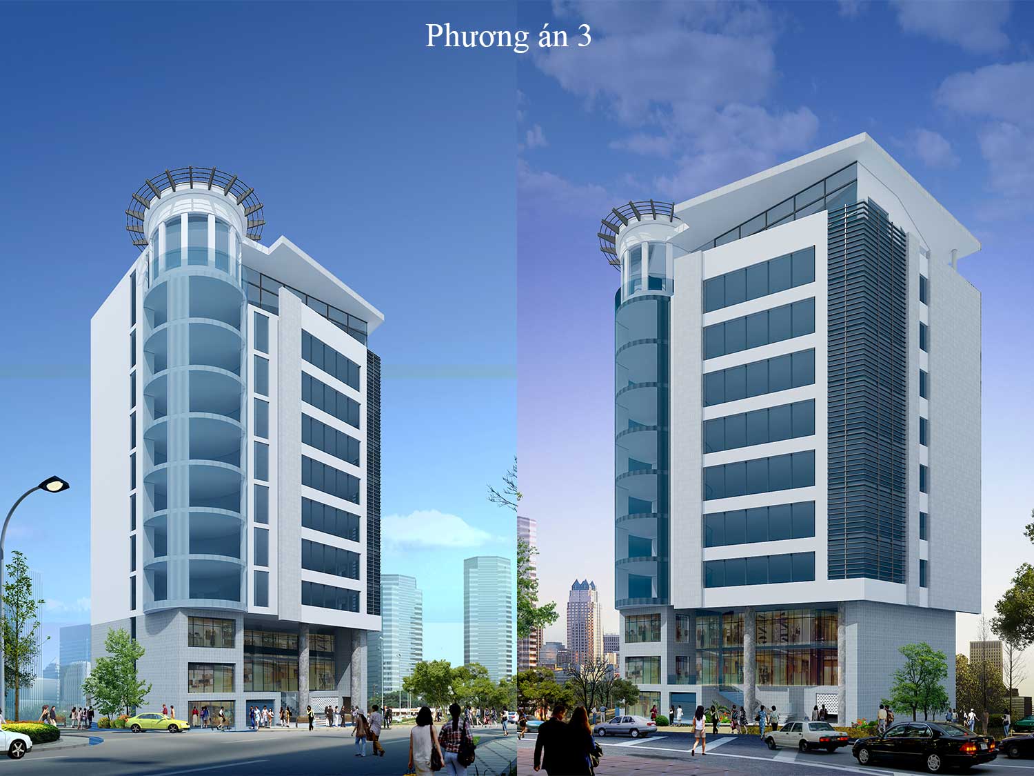 thiết kế tòa nhà văn phòng Hoàng Sa phương án 3