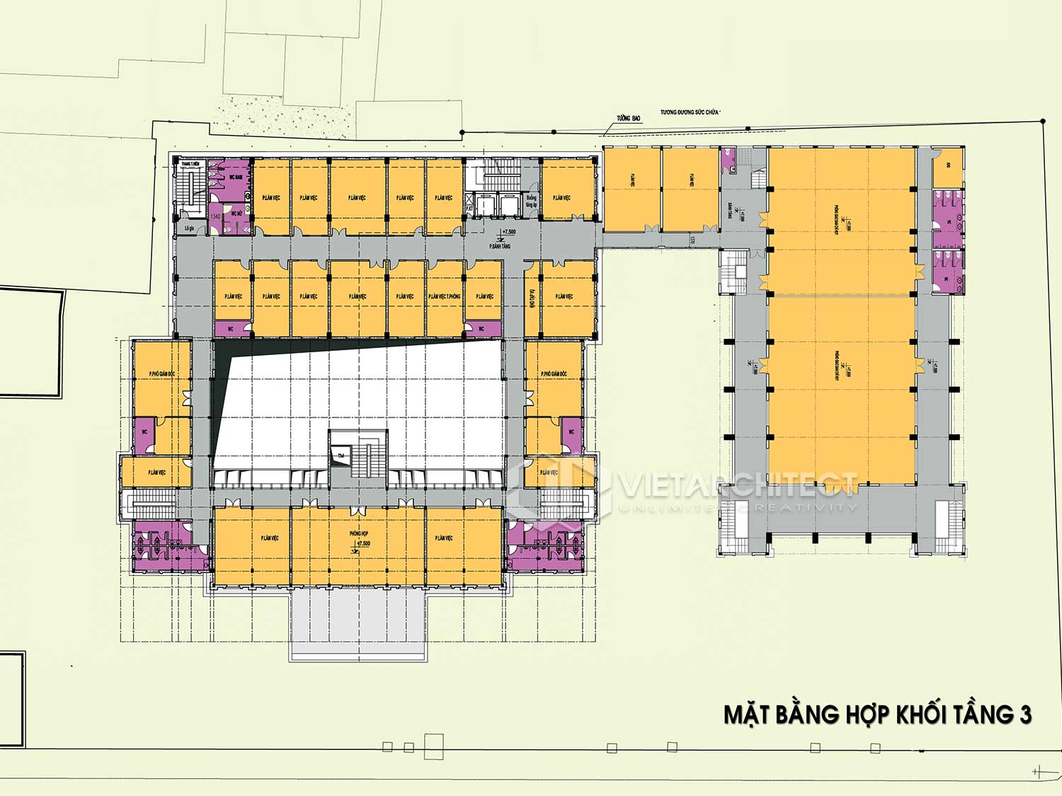 Thiết kế trụ sở công an thành phố tầng 3