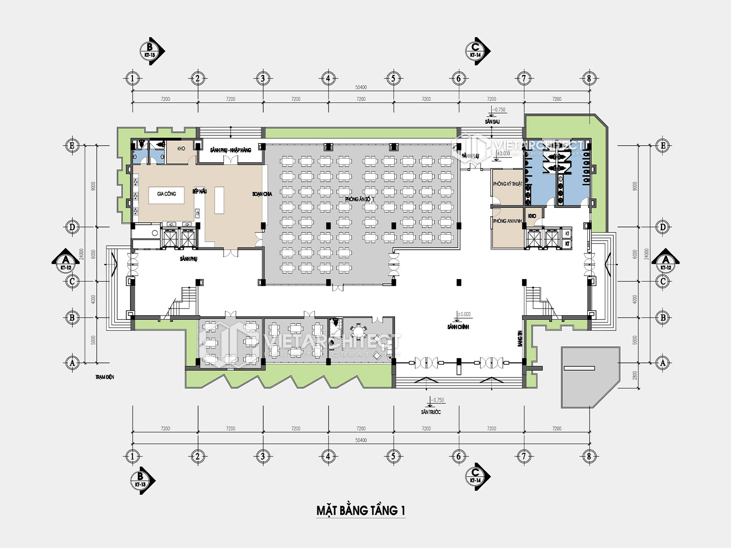 thiết kề trường đại học tầng 1