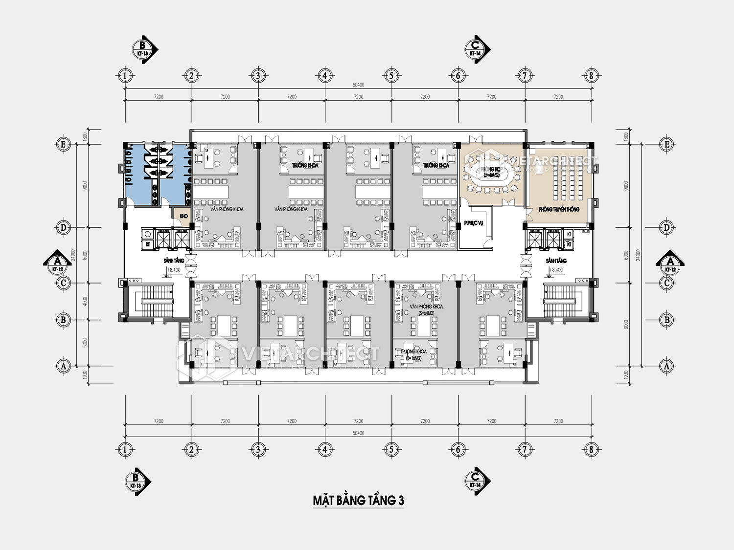 thiết kế trường đại học tầng 3