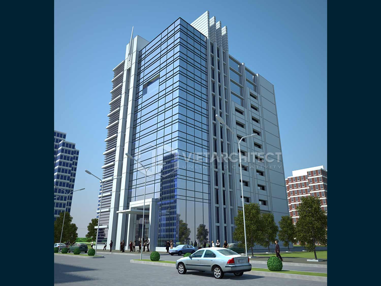 thiết kế tòa nhà văn phòng phà rừng phương án 2